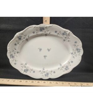 JOHANN HAVILAND BAVARIA GERMANY BLUE GARLAND LARGE SERVING PLATTER #1